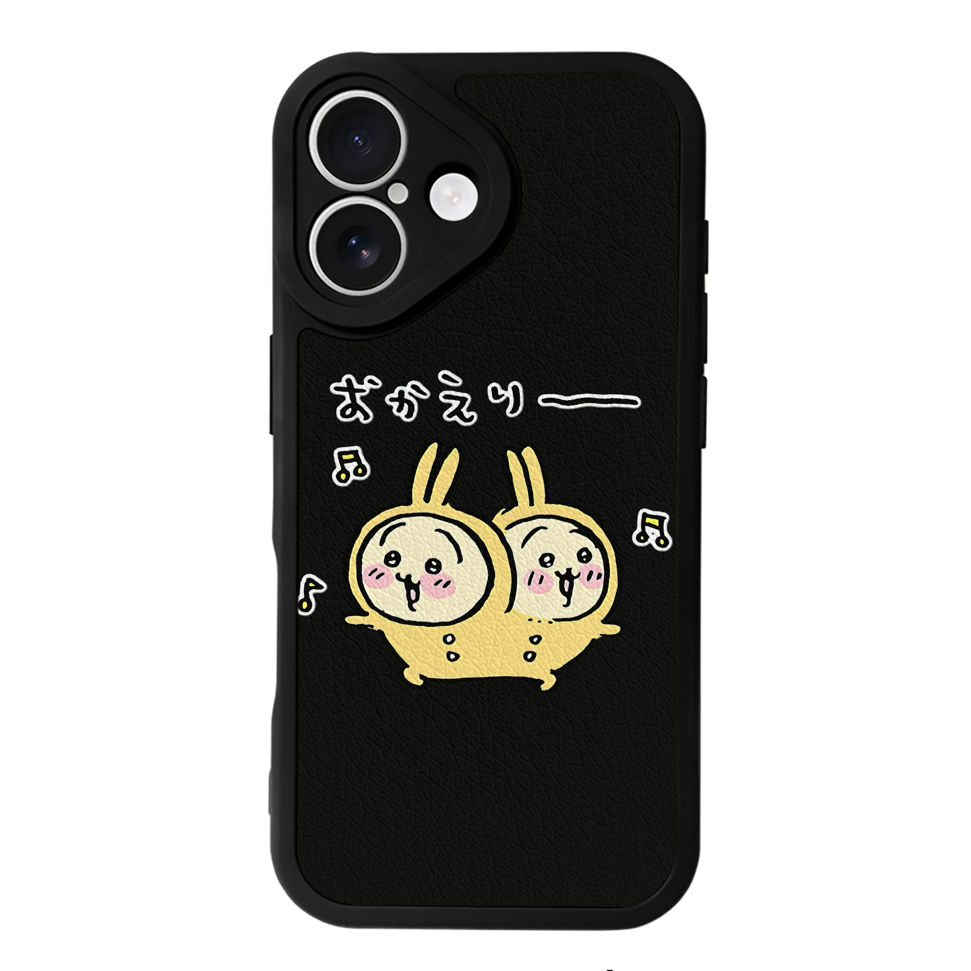 （画像用） ちいかわ うさぎ Chii-kawa usagi 【iPhone 16シリーズ対応】シリコンスマホケース（レザー調） 材質：シリコン